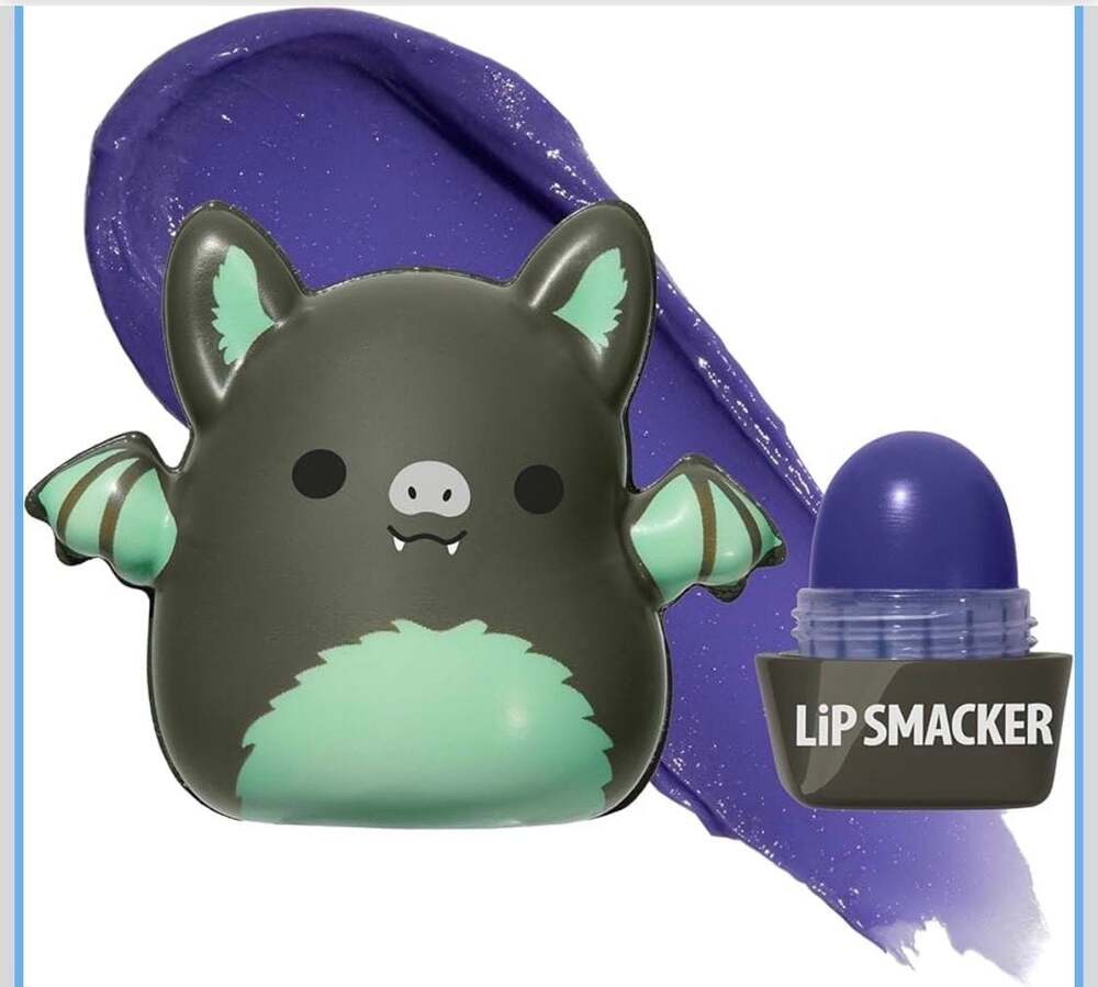 Lip Smacker Squishmallows Aldous the Bat Blackberry‎ Lip Balm, 0.2 oz